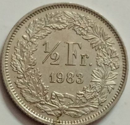 Half Franc 1983 Liberte Egalite Fraternite(used) | Indian Postage Stamps | Indian Coins | Old Indian Currency | Rare Indian Coins | Numismatic Collection India