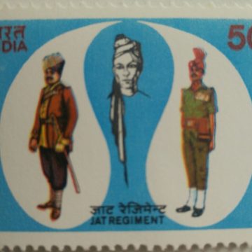 Jat Regiment. Regiment, Battalion, Defence, Military, Uniform, Costume, Headgear, Emblem, 50 P.  (Hinged/Gum washed stamp)