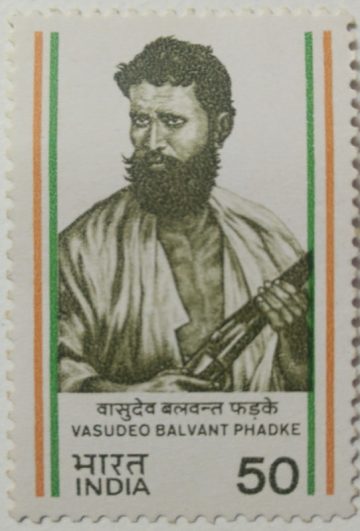 Vasudev Balvant Phadke. Personality, Revolutionary, Rebellion 50 P. (Hinged/Gum washed stamp)