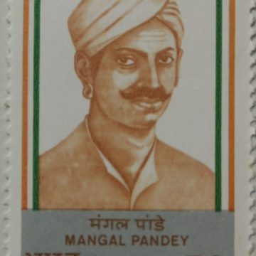 Mangal Pandey - India's Struggle for Freedom. Personality, Mutineer, Freedom Fighter, Soldier, Rebellion, Sword, Battle Tank 50 P.  (Hinged/Gum washed stamp)