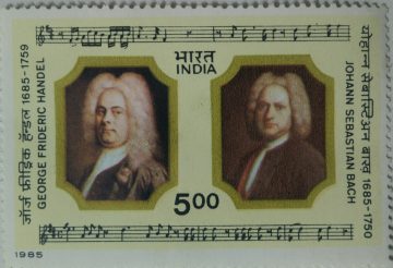 300th Birth Anniv.of George Frideric Handel And Johann sebastin Bach (Hinged/Gum washed stamp)