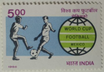 13th World cup Football championship, Mexico (Hinged/Gum washed stamp)