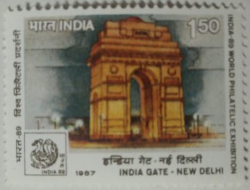 15 Aug. '87 40th Anniv. of Independence. (Hinged/Gum washed stamp)