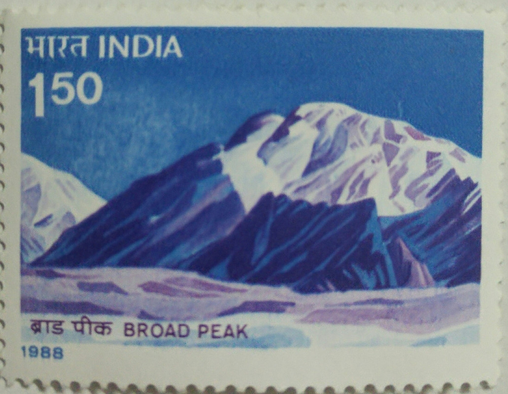 Himalayan Peaks - Broad Peak Mountain, Himalaya, Peak, Karakoram Rs. 1.50 Commemorative (Hinged/Gum washed stamp)