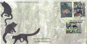 First Day Cover 01 Oct. '09 Rare Fauna of North East India.(FDC-2009)