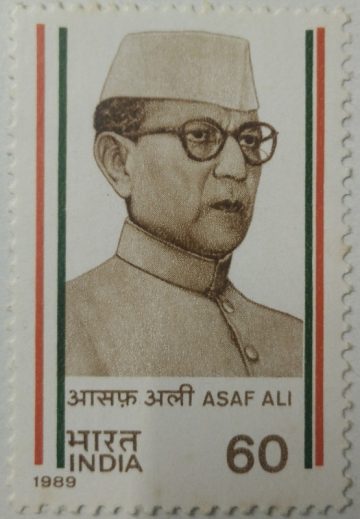 Asaf Ali Personality, Lawyer, Freedom Fighter, Ambassador, Governor 60 P. (Hinged/Gum washed stamp)