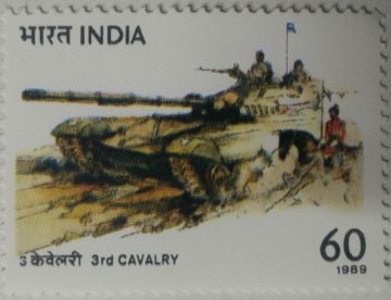 Cavalry, Tank Regiment  (Hinged/Gum washed stamp)