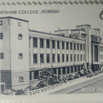 75th Anniv,of Sydenham College of Commerce and Economics, Bombay (Hinged/Gum washed stamp)