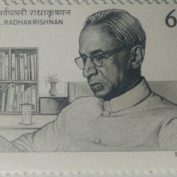Dr. Sarvepalli Radhakrishnan Personality, Philosopher, Statesman, President of India, Teachers Day, Book Shelf 60 P.  (Hinged/Gum washed stamp)