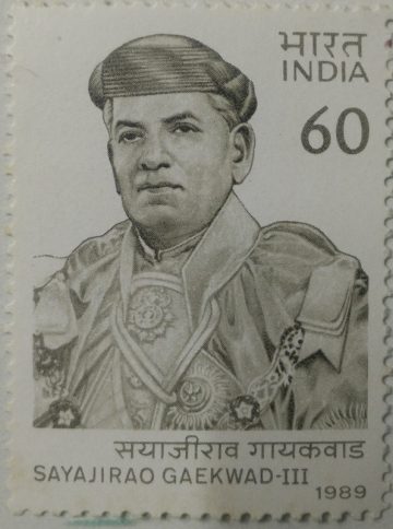 Sayajirao Gaekwad III Personality, Ruler, Reformer, Development, Headgear, Costume 60 P.  (Hinged/Gum washed stamp)