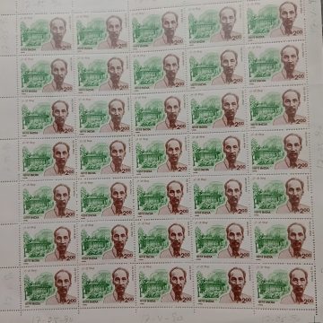 Birth centenary of Ho Chi Minh, Vietnamese Leader  (Hinged/Gum washed stamp Fullsheet -35 Stamps)