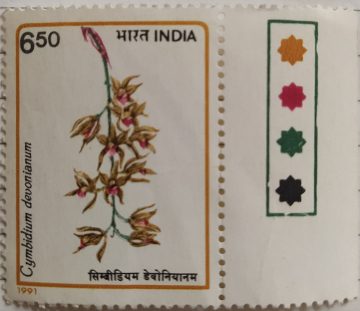 Sams Shopping Orchids of India Orchid, Flowering Plant, Cymbidium devonianum, Boat Orchids (Traffic Light Stamp)