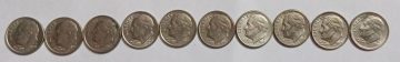 USA 1 DIME 1991-2000 (10 COINS)