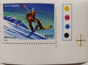 Adventure Sports - Skiing Snow Sports, Skiing (Traffic Light Stamp)