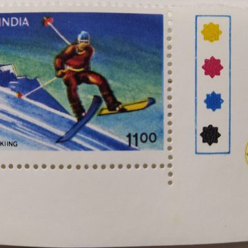 Adventure Sports - Skiing Snow Sports, Skiing  (Traffic Light Stamp)
