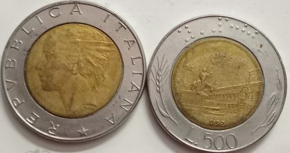 ITALY 500 LIRE 1992 (used) | Indian Postage Stamps | Indian Coins | Old Indian Currency | Rare Indian Coins | Numismatic Collection India