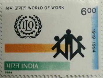 International Labour Organization 75th Anniversary World of Work Rs.6 - MNH Stamp