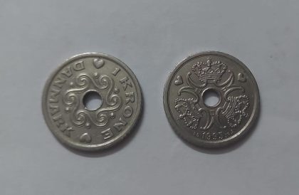 DENMARK 1 KRONE 1995 (USED) | Indian Postage Stamps | Indian Coins | Old Indian Currency | Rare Indian Coins | Numismatic Collection India