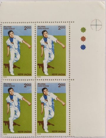 Cricket Vinoo Mankad Cricket India Rs.2 (Block of 4 TL Stamps)