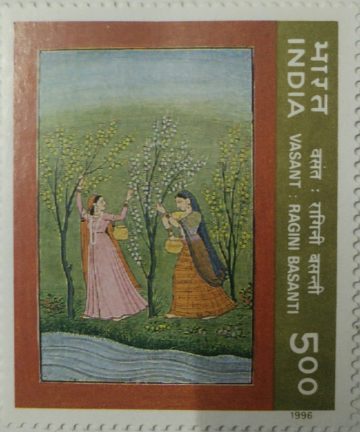 Ritu-Rang'-Miniature painting on four seasons, Vasant - MNH Stamp