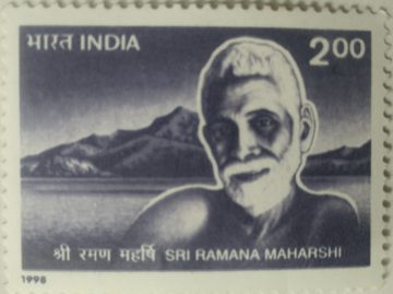 Sri Ramana maharshi. (Hinged/Gum washed stamp)