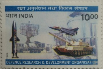 40th Anniv.of Defence Research & Development Organization, DRDO,  (Hinged/Gum washed stamp)