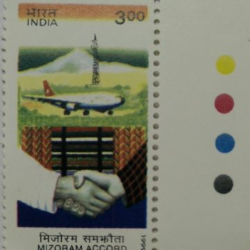 Airliner Handshake Puanchai (Mizo Cloth) (Traffic Light Stamp)