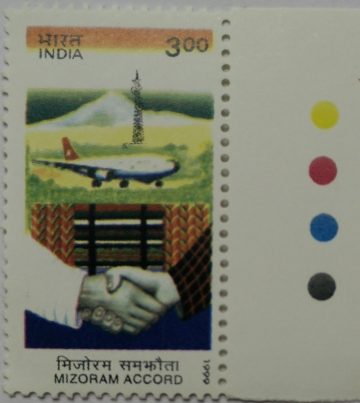 Airliner Handshake Puanchai (Mizo Cloth) (Traffic Light Stamp)