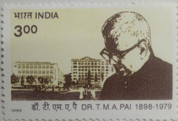 Dr.T.M.A. Pai Personality Indias March Towards Progress and Development Rs.3 (Hinged/Gum washed stamp)