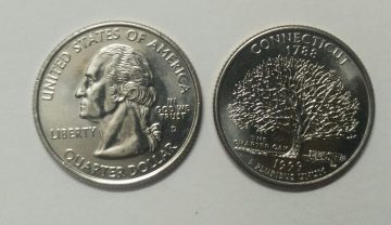 United States Quarter Dollar Connecticut State 1 Coin (# 5/50) UNC