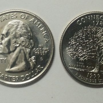 United States Quarter Dollar Connecticut State 1 Coin (# 5/50) UNC