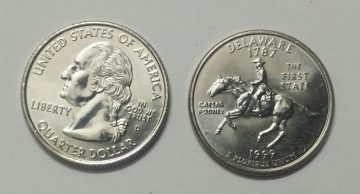 United States Quarter Dollar Delaware State 1 Coin (# 1/50) UNC