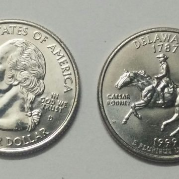 United States Quarter Dollar Delaware State 1 Coin (# 1/50) UNC