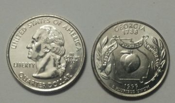 United States Quarter Dollar Georgia State 1 Coin (# 4/50) UNC