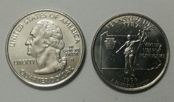United States Quarter Dollar Pennsylvania State 1 Coin (# 2/50) UNC