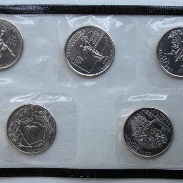 United States Quarter Dollars Set of 5 State Coins 1999 UNC