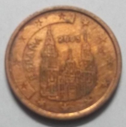 2 Cent EURO 2005_ESPANA (used) | Indian Postage Stamps | Indian Coins | Old Indian Currency | Rare Indian Coins | Numismatic Collection India - Image 2
