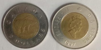 2 Dollars Canada 1997 Elizabeth II D.G Regina (used) | Indian Postage Stamps | Indian Coins | Old Indian Currency | Rare Indian Coins | Numismatic Collection India