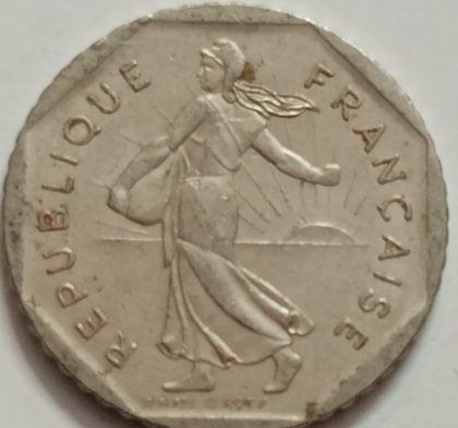 2 Franc 1979 Liberte Egalite Fraternite(used) | Indian Postage Stamps | Indian Coins | Old Indian Currency | Rare Indian Coins | Numismatic Collection India - Image 2