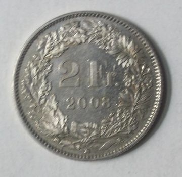 SWITZERLAND 2 Fr. 2008 Helvetia (used)