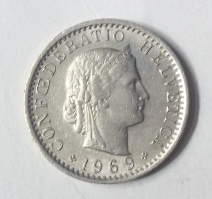 SWITZERLAND 20 Rappen1969 Confoederatio Helvetica (used) | Indian Postage Stamps | Indian Coins | Old Indian Currency | Rare Indian Coins | Numismatic Collection India