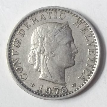 SWITZERLAND 20 Rappen 1975 Confoederatio Helvetica (used)