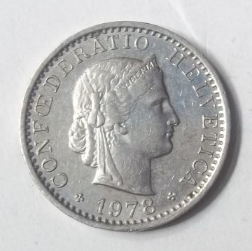 SWITZERLAND 20 Rappen 1978 Confoederatio Helvetica (used)