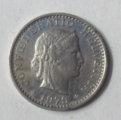 SWITZERLAND 20 Rappen 1979 Confoederatio Helvetica (used) | Indian Postage Stamps | Indian Coins | Old Indian Currency | Rare Indian Coins | Numismatic Collection India