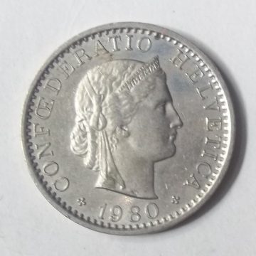 SWITZERLAND 20 Rappen 1980 Confoederatio Helvetica (used)