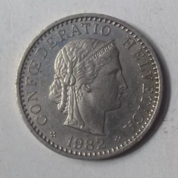 SWITZERLAND 20 Rappen 1982 Confoederatio Helvetica (used)