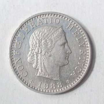 SWITZERLAND 20 Rappen 1988 Confoederatio Helvetica (used)