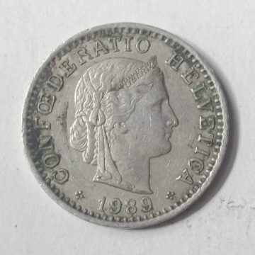 SWITZERLAND 20 Rappen 1989 Confoederatio Helvetica (used)