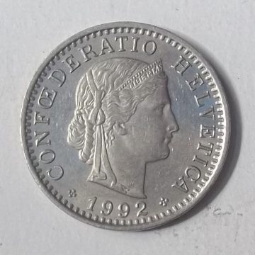 SWITZERLAND 20 Rappen 1992 Confoederatio Helvetica (used)