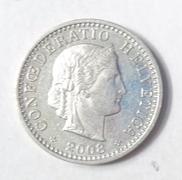 SWITZERLAND 20 Rappen 2008 Confoederatio Helvetica (used)